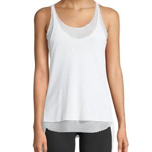 White Villa Mesh Layered Tank Top